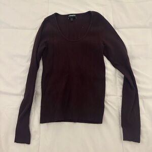 Express Burgundy Ribbed sweater